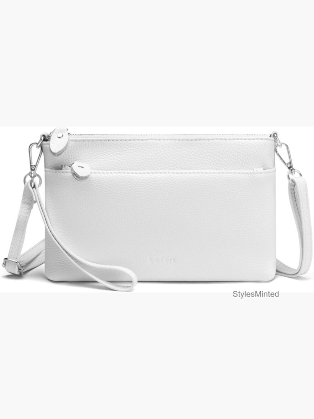 Genuine Leather RFID Wristlet Clutch Crossbody Purse Wallet for Women